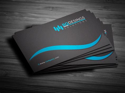 professional cards with company logo